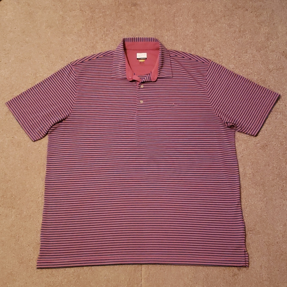 Greg Norman Men's Striped Golf Polo Shirt
